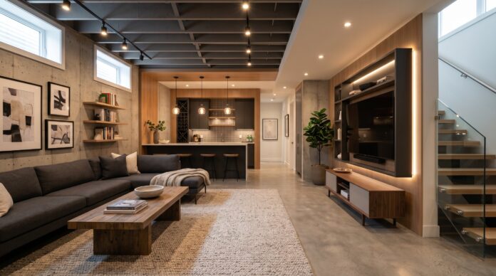 Modern Basement Ideas: 25 Sleek Remodels for 2026 | HomeTips Daily ...